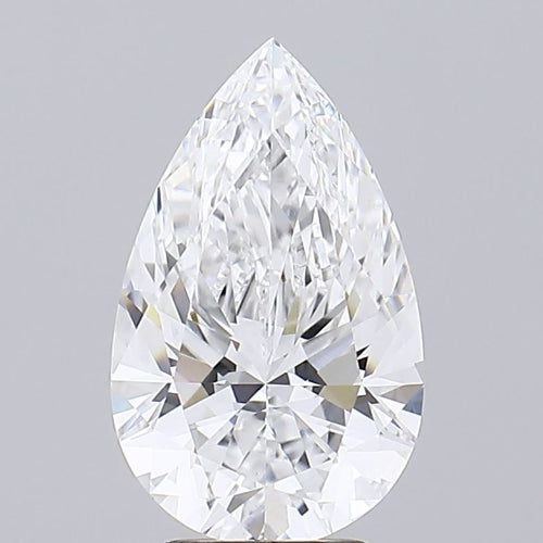2.59 Carat Pear Lab Diamond with  Cut Diamond in 14KT  view 1
