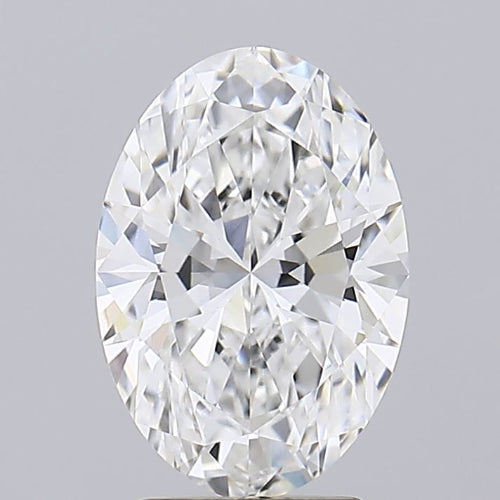 3.01 Carat Oval Lab Diamond with  Cut Diamond in 14KT  view 1
