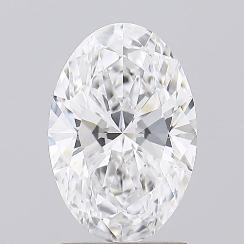 1.58 Carat Oval Lab Diamond with  Cut Diamond in 14KT  view 1

