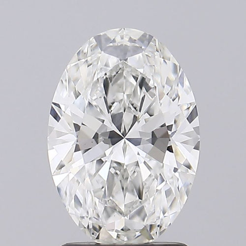 1.89 Carat Oval Lab Diamond with  Cut Diamond in 14KT  view 1

