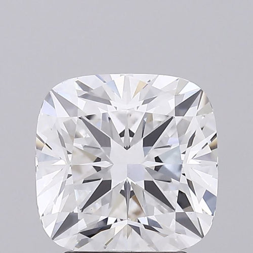 2.76 Carat Cushion Lab Diamond with  Cut Diamond in 14KT  view 1
