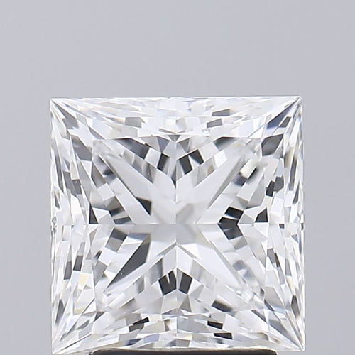 3.03 Carat Princess Lab Diamond with  Cut Diamond in 14KT  view 1
