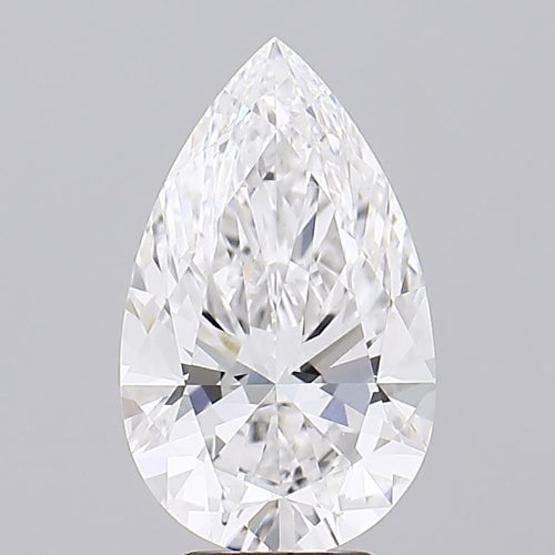 3.52 Carat Pear Lab Diamond with  Cut Diamond in 14KT  view 1

