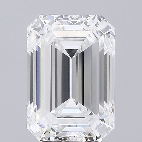 6.09 Carat Emerald Lab Diamond with  Cut Diamond in 14KT  view 1
