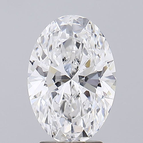 3.04 Carat Oval Lab Diamond with  Cut Diamond in 14KT  view 1
