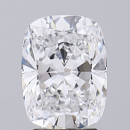 2.55 Carat Cushion Lab Diamond with  Cut Diamond in 14KT  view 1
