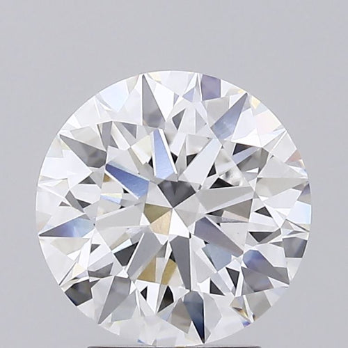 2.5 Carat Round Lab Diamond with  Cut Diamond in 14KT  view 1
