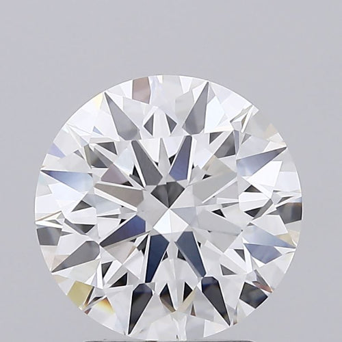 2.55 Carat Round Lab Diamond with  Cut Diamond in 14KT  view 1
