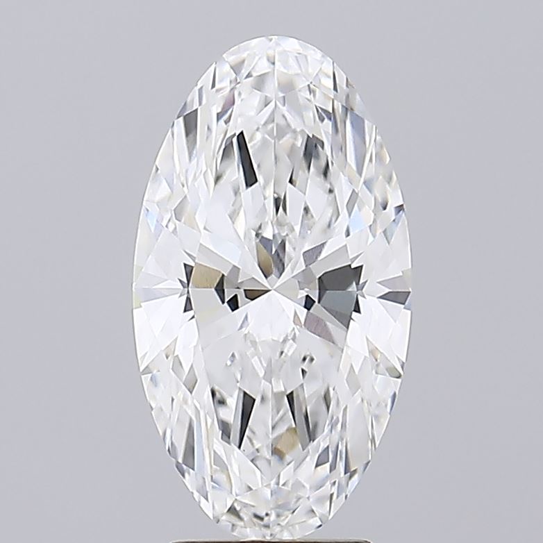 3.58 Carat Oval Lab Diamond with  Cut Diamond in 14KT  view 1

