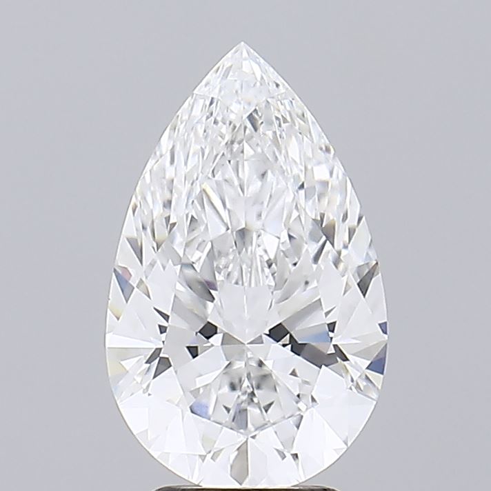 2.71 Carat Pear Lab Diamond with  Cut Diamond in 14KT  view 1
