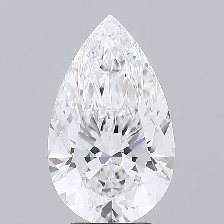 2.56 Carat Pear Lab Diamond with  Cut Diamond in 14KT  view 1
