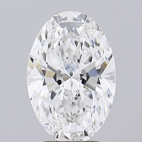 2.51 Carat Oval Lab Diamond with  Cut Diamond in 14KT  view 1
