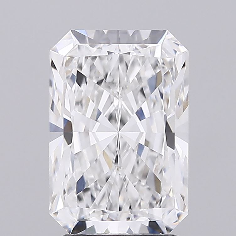 2.57 Carat Radiant Lab Diamond with  Cut Diamond in 14KT  view 1
