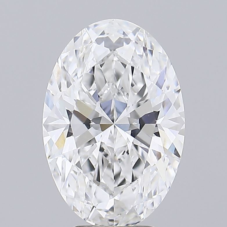 3.59 Carat Oval Lab Diamond with  Cut Diamond in 14KT  view 1
