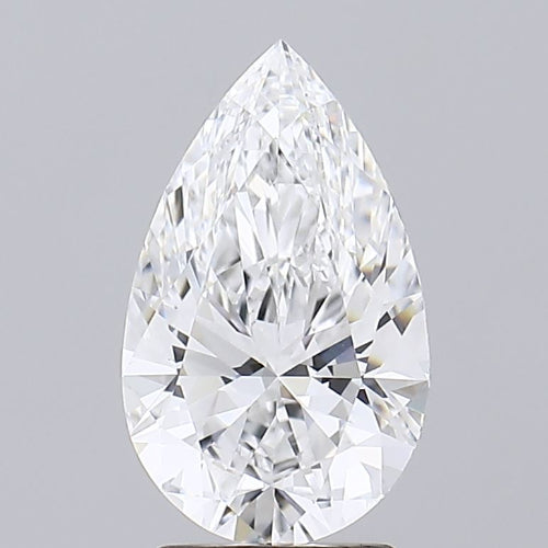 2.58 Carat Pear Lab Diamond with  Cut Diamond in 14KT  view 1
