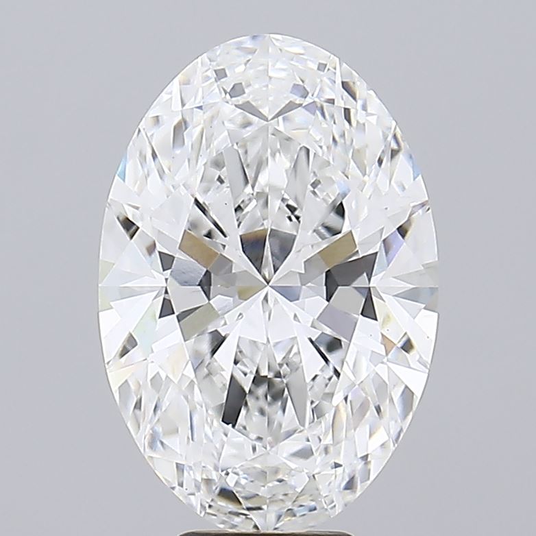 8.07 Carat Oval Lab Diamond with  Cut Diamond in 14KT  view 1
