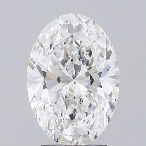 2.7 Carat Oval Lab Diamond with  Cut Diamond in 14KT  view 1

