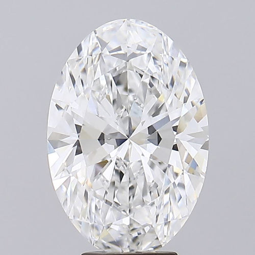 5.58 Carat Oval Lab Diamond with  Cut Diamond in 14KT  view 1
