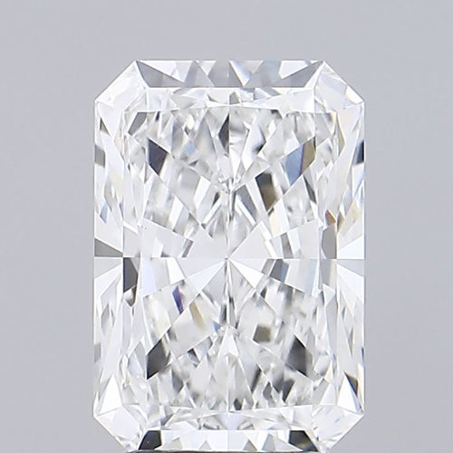 2.72 Carat Radiant Lab Diamond with  Cut Diamond in 14KT  view 1
