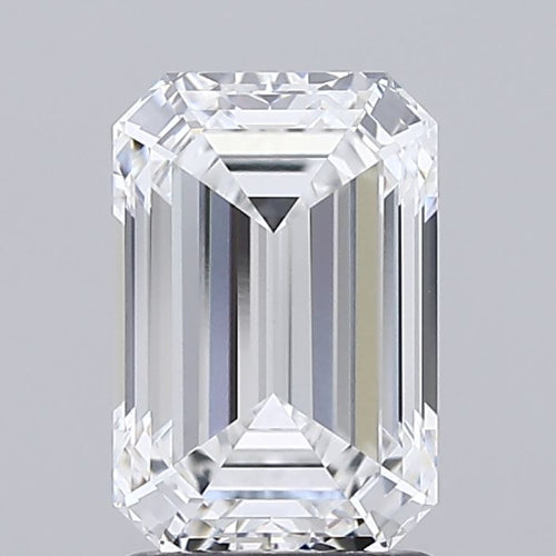 2.03 Carat Emerald Lab Diamond with  Cut Diamond in 14KT  view 1
