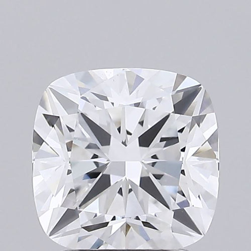 2.05 Carat Cushion Lab Diamond with  Cut Diamond in 14KT  view 1
