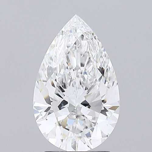 2.25 Carat Pear Lab Diamond with  Cut Diamond in 14KT  view 1
