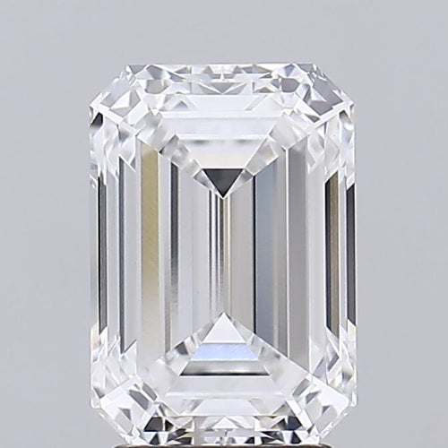 3.33 Carat Emerald Lab Diamond with  Cut Diamond in 14KT  view 1
