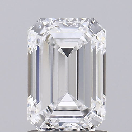 1.37 Carat Emerald Lab Diamond with  Cut Diamond in 14KT  view 1
