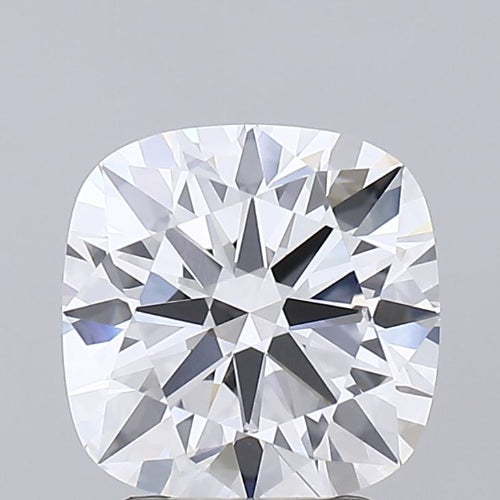 2.54 Carat Cushion Lab Diamond with  Cut Diamond in 14KT  view 1
