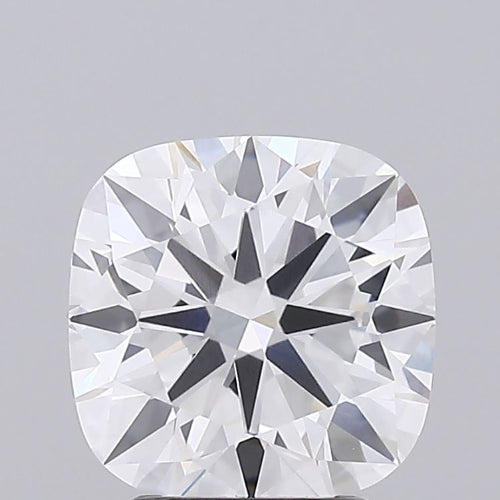3.08 Carat Cushion Lab Diamond with  Cut Diamond in 14KT  view 1
