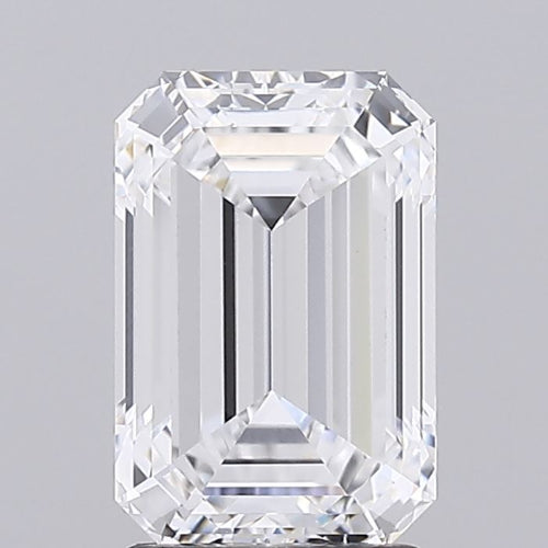 2.5 Carat Emerald Lab Diamond with  Cut Diamond in 14KT  view 1
