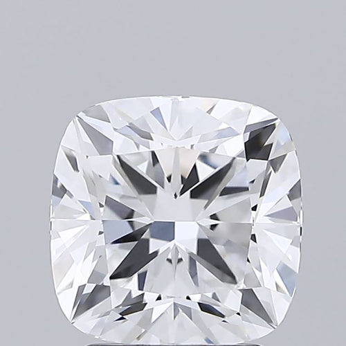 2.57 Carat Cushion Lab Diamond with  Cut Diamond in 14KT  view 1
