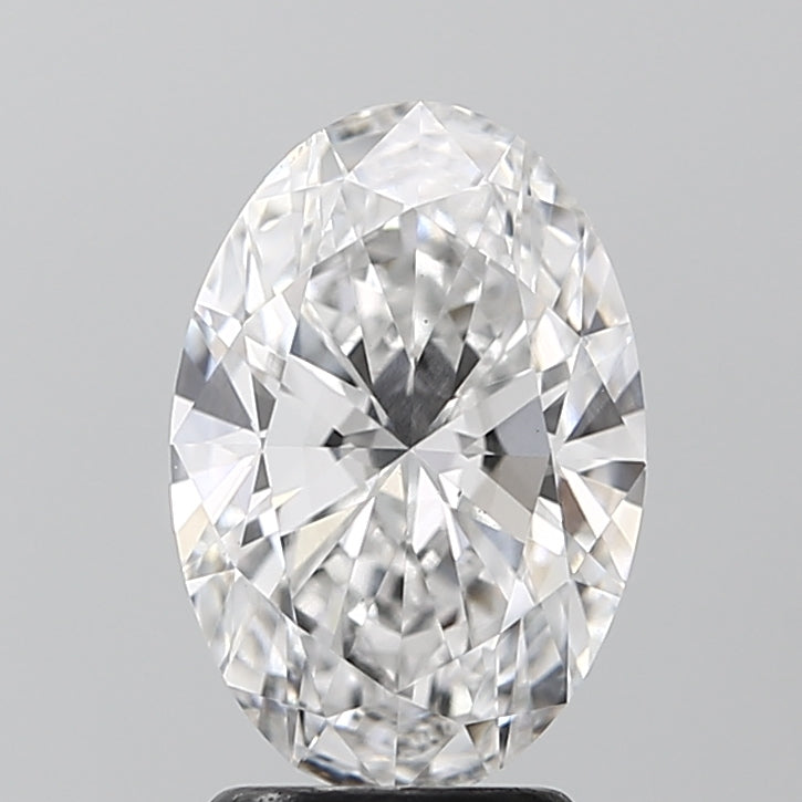 2.5 Carat Oval Lab Diamond with  Cut Diamond in 14KT  view 1
