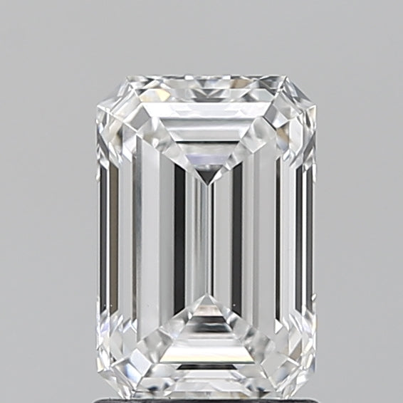 1.6 Carat Emerald Lab Diamond with  Cut Diamond in 14KT  view 1
