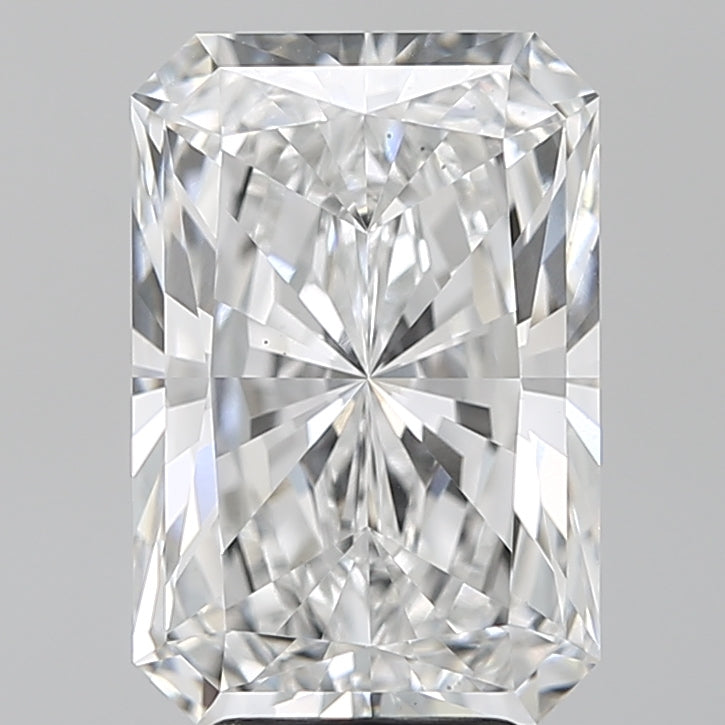 5.01 Carat Radiant Lab Diamond with  Cut Diamond in 14KT  view 1
