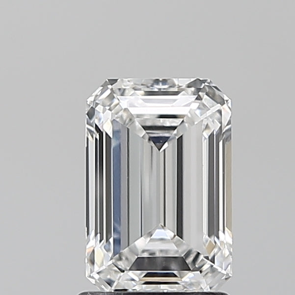 1.51 Carat Emerald Lab Diamond with  Cut Diamond in 14KT  view 1
