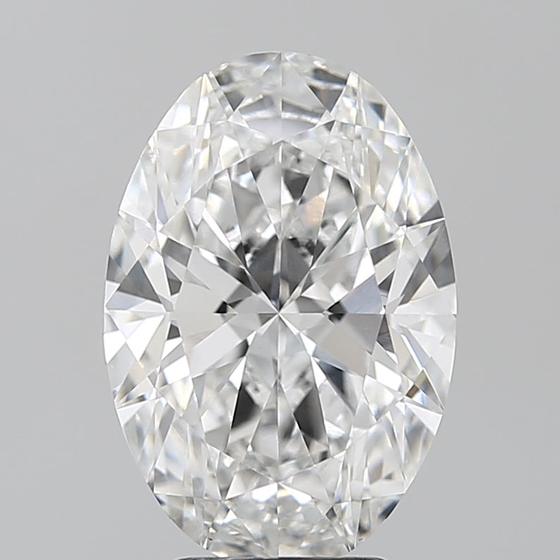 4.04 Carat Oval Lab Diamond with  Cut Diamond in 14KT  view 1
