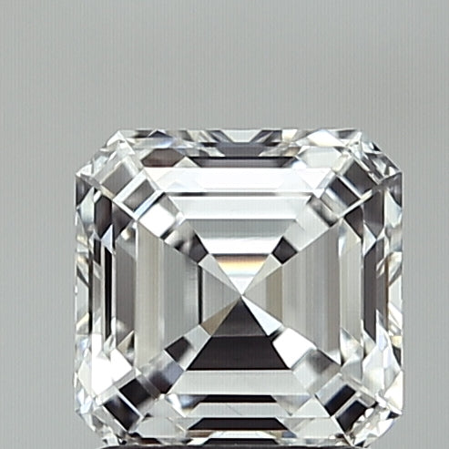 1.6 Carat Asscher Lab Diamond with  Cut Diamond in 14KT  view 1

