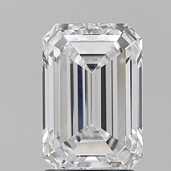 2.05 Carat Emerald Lab Diamond with  Cut Diamond in 14KT  view 1
