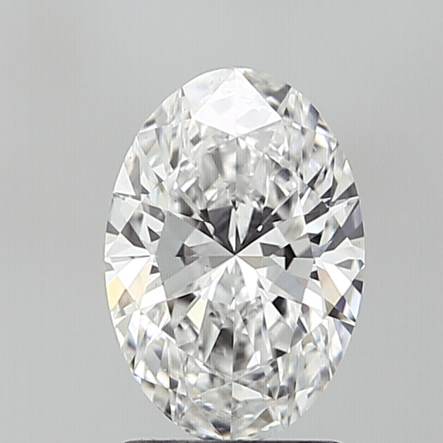 1.55 Carat Oval Lab Diamond with  Cut Diamond in 14KT  view 1
