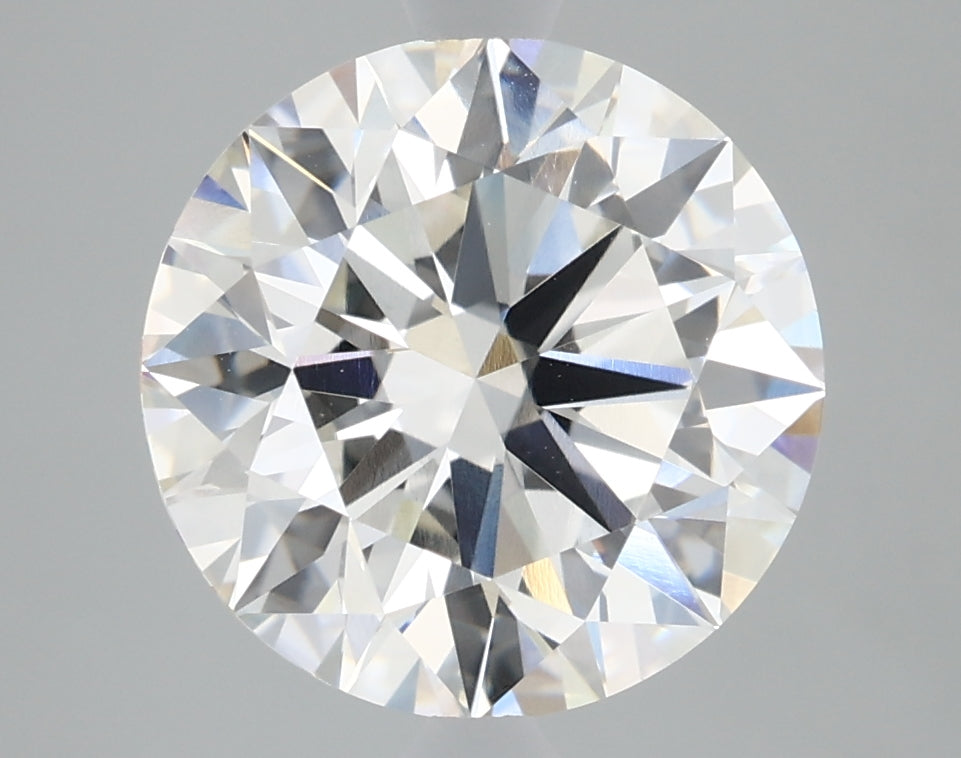 3.18 Carat Round Lab Diamond with  Cut Diamond in 14KT  view 1
