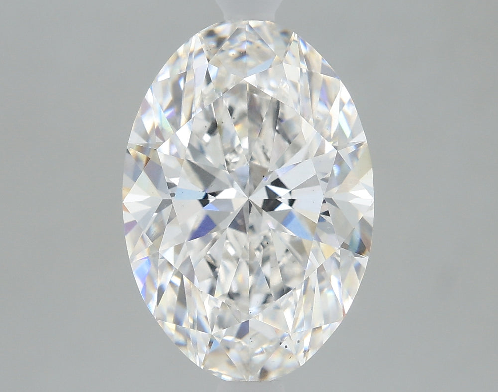 2.9 Carat Oval Lab Diamond with  Cut Diamond in 14KT  view 1
