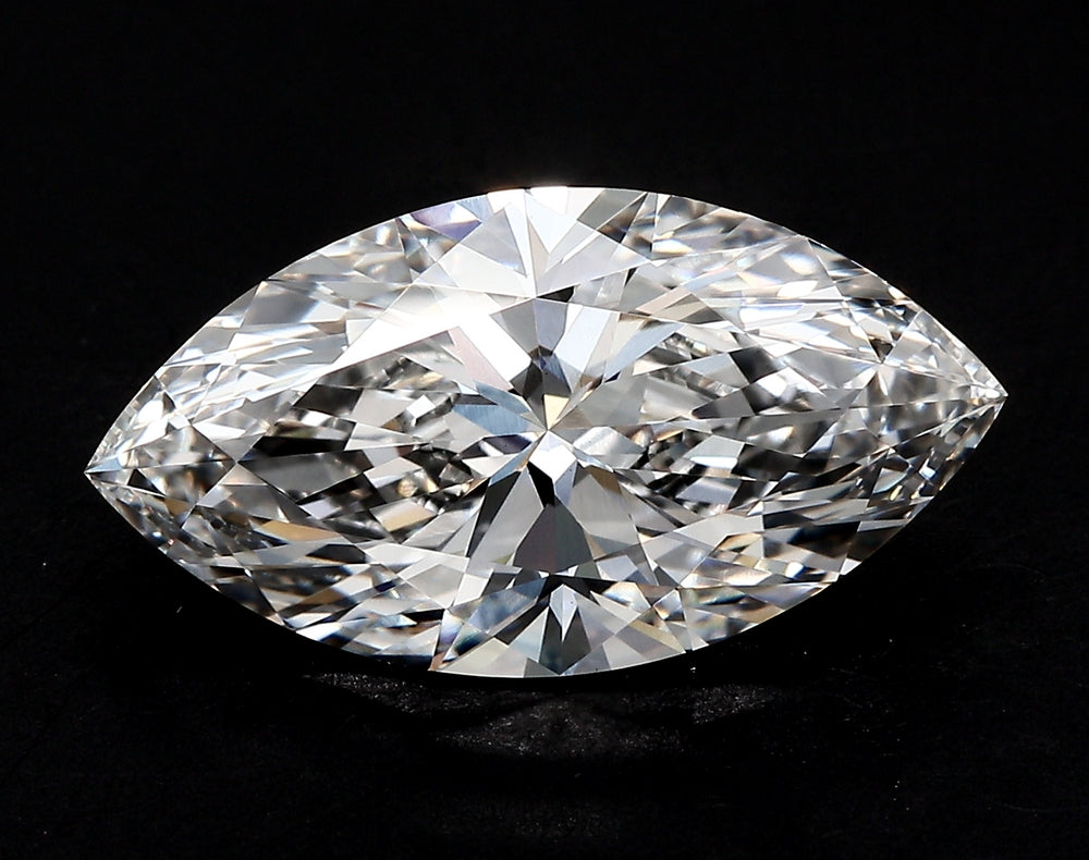 3.71 Carat Marquise Lab Diamond with  Cut Diamond in 14KT  view 1
