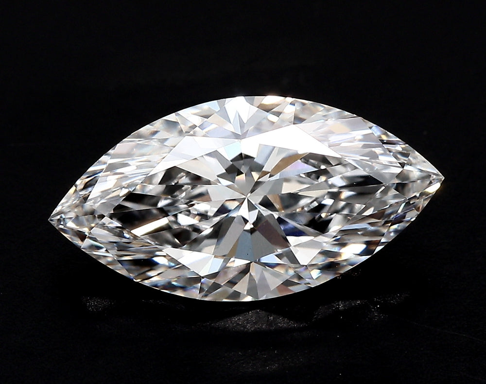 3.01 Carat Marquise Lab Diamond with  Cut Diamond in 14KT  view 1
