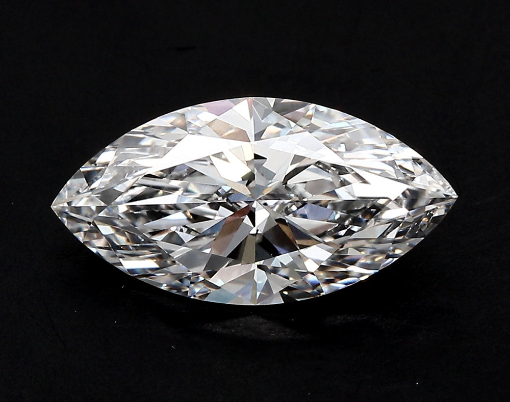 4.0 Carat Marquise Lab Diamond with  Cut Diamond in 14KT  view 1
