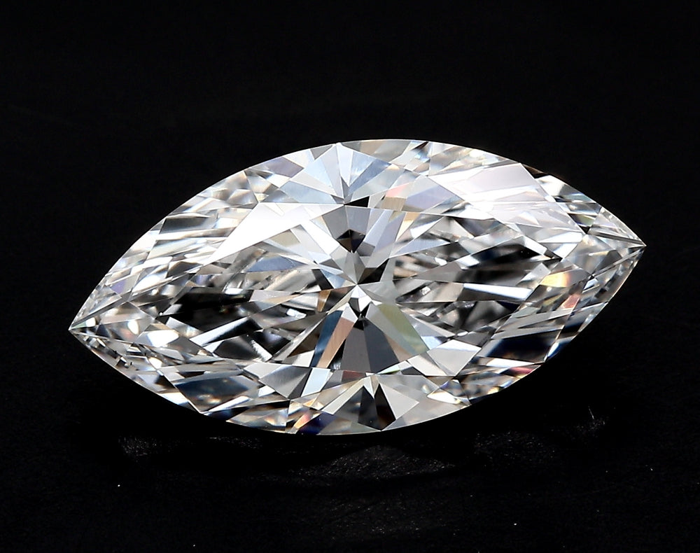 3.1 Carat Marquise Lab Diamond with  Cut Diamond in 14KT  view 1
