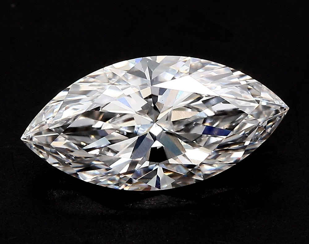 1.75 Carat Marquise Lab Diamond with  Cut Diamond in 14KT  view 1

