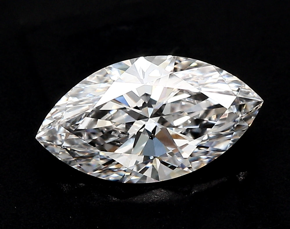 1.53 Carat Marquise Lab Diamond with  Cut Diamond in 14KT  view 1
