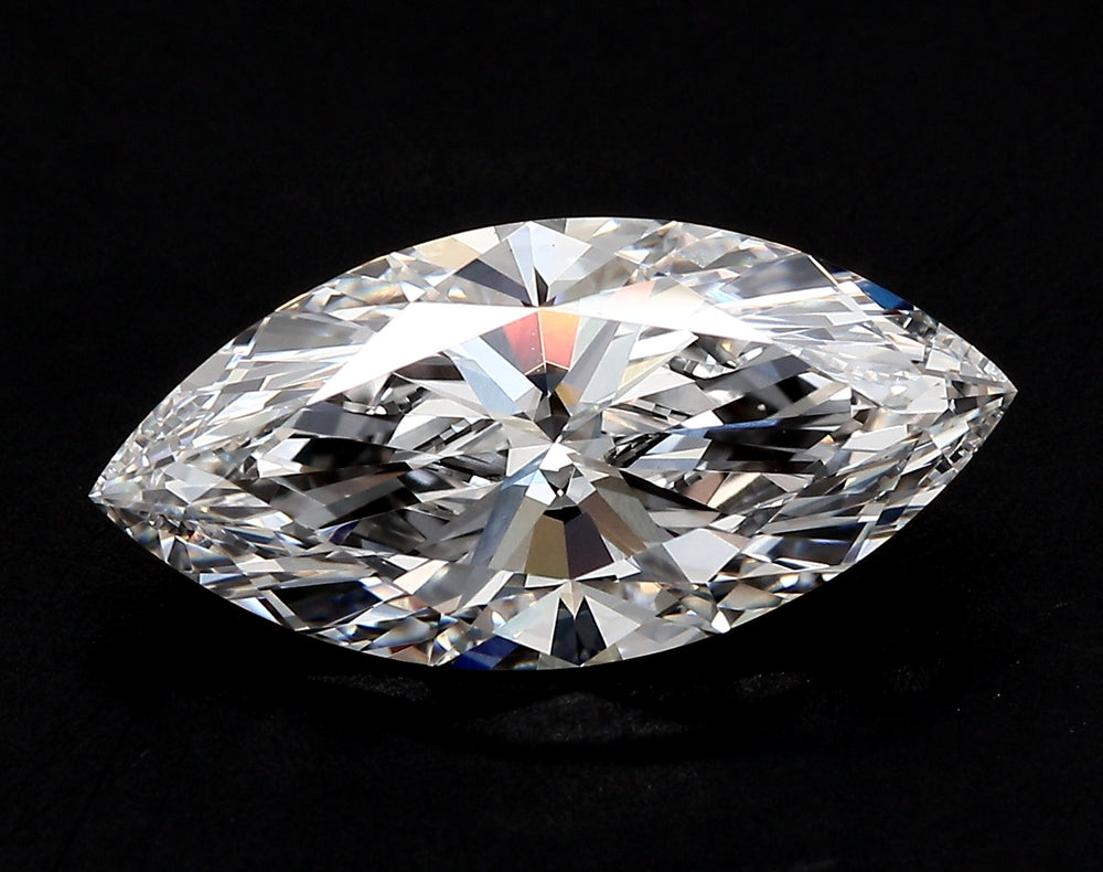2.59 Carat Marquise Lab Diamond with  Cut Diamond in 14KT  view 1

