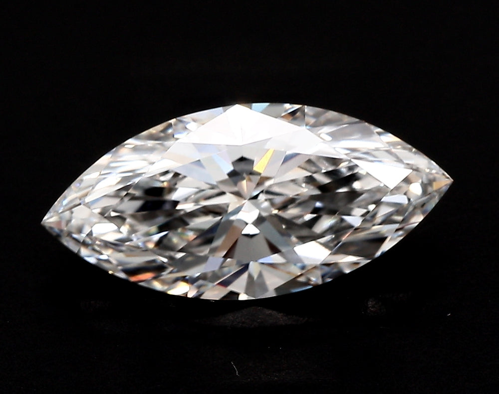 3.99 Carat Marquise Lab Diamond with  Cut Diamond in 14KT  view 1
